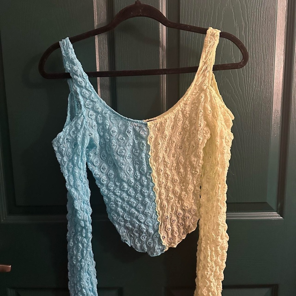 Urban Outfitters sheer 2 tone shirt